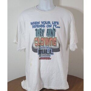 Vintage Hardcore Cowboy Bull Fighters Graphic T-Shirt White Hanes Single Stitch